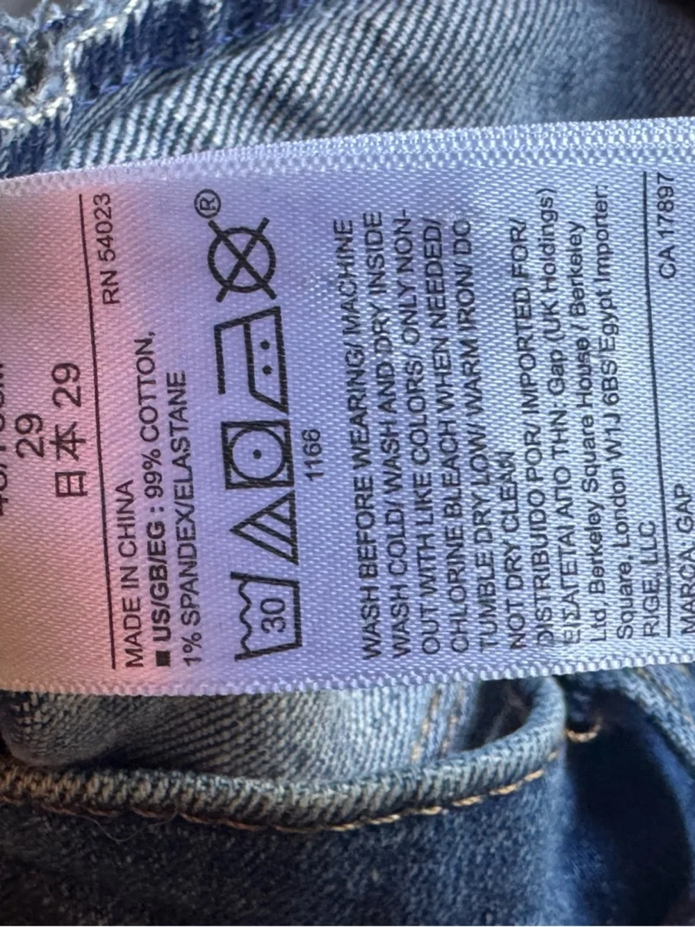 GAP Women's Blue raw hem Skinny Ankle Jeans sz 29R - Picture 5 of 5